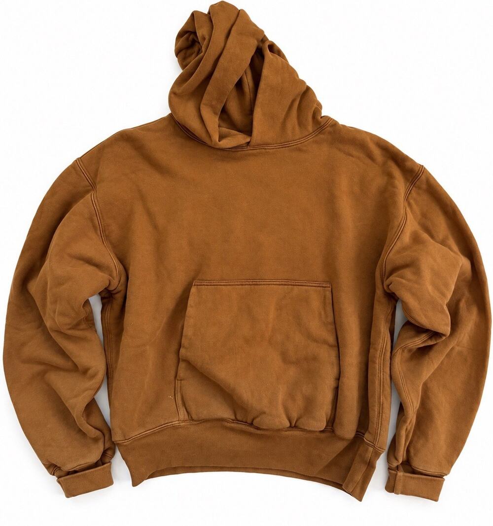 YZY Gap Hoodie XS Brown Yeezy Kanye West Double Layer Heavyweight 100% Cotton